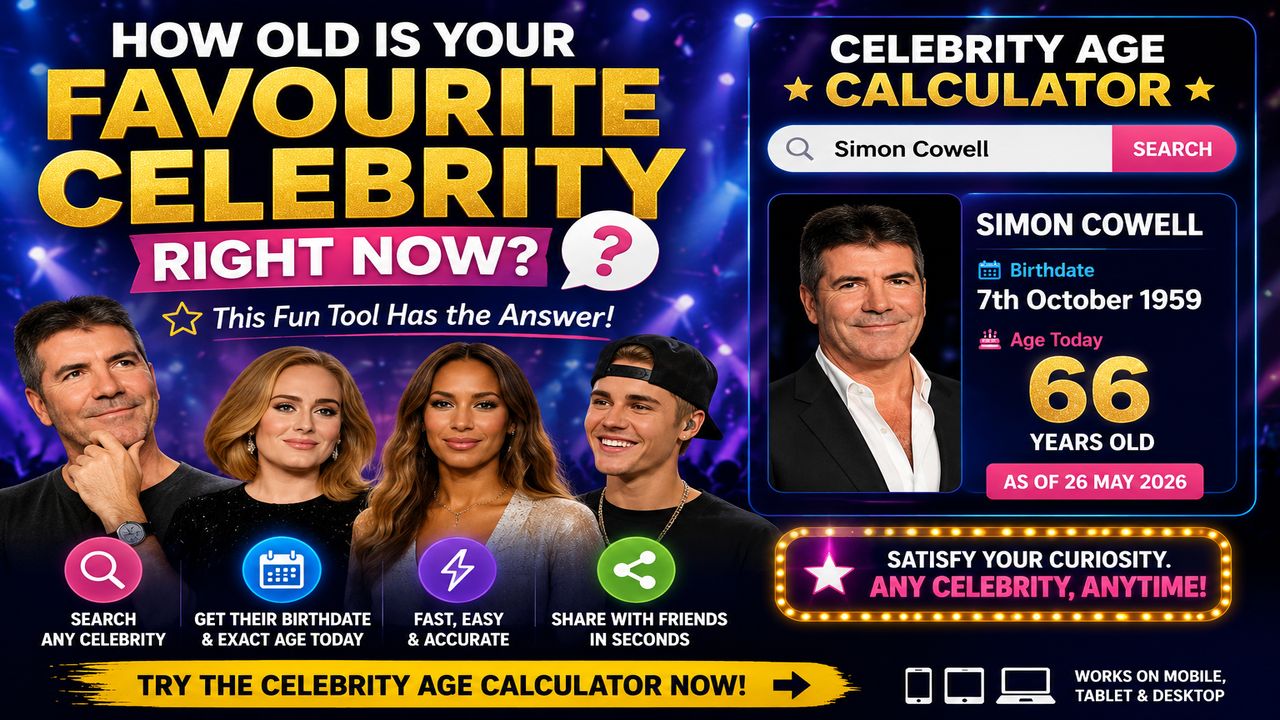 How Old Is Your Favourite Celebrity Right Now